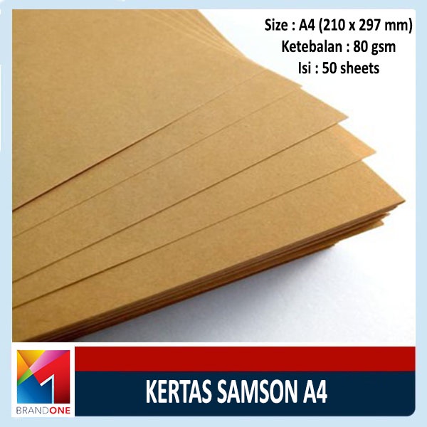 

Kertas Samson Craft Coklat / Samson 80gr uk A4 / Kertas Pembungkus