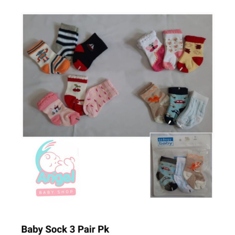 george kaos kaki 3pair boy /girl