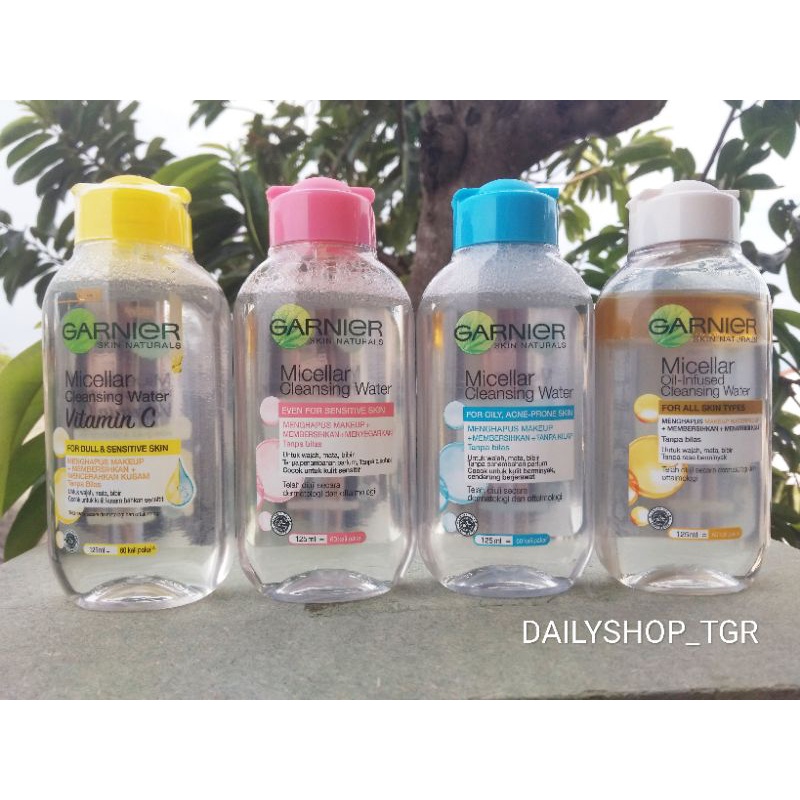 Garnier Micellar Water Pink /Biru /Kuning /Bi-phase oil infused Skin Care 50 ml/ 125mL / Rose 100 ml
