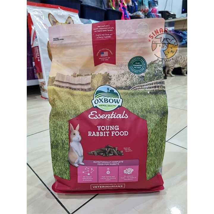 Oxbow Essential Young Rabbit 10Lbs 4.53KG Makanan Anak Kelinci Premium