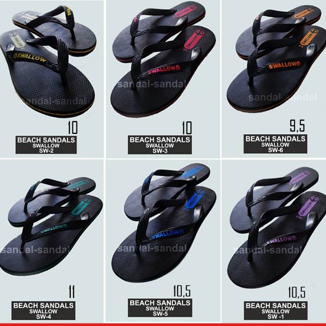 Sandal swallow hitam m02 ecer grosir