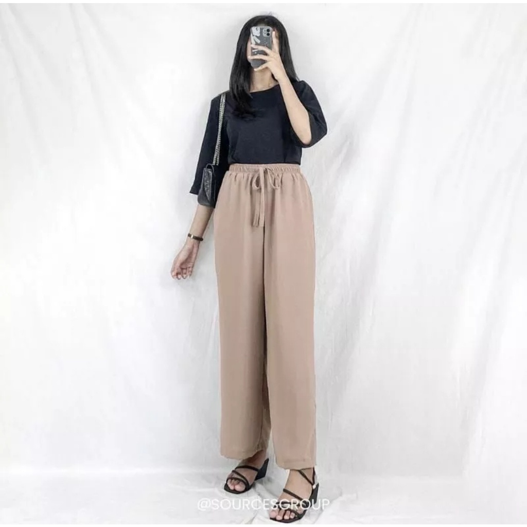 Celana Kulot Cringkle Airflow Premium Highwaist Kringkel Airflow Terbaru Kekinian Termurah 2022 // Celana kullot wanita anti kusut