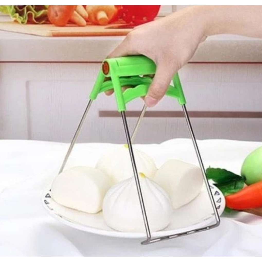 Penjepit Piring KUAT TEBAL Anti Panas Pengangkat Mangkok Capitan Jepit Wajan Bagus Jepitan Kukusan C