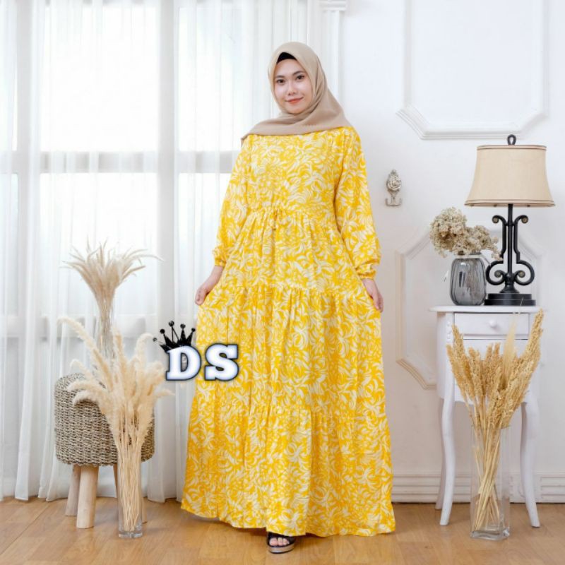 GAMIS HOMEY DRESS RAYON VISCOSE ADEM SUNRISE SYARI