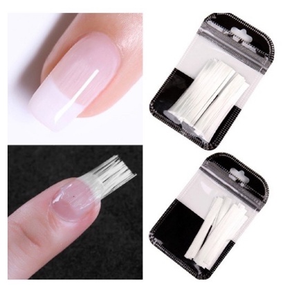 10pcs NAIL FIBER EXTENSION / sambung kuku fiber nail gel extension half tip