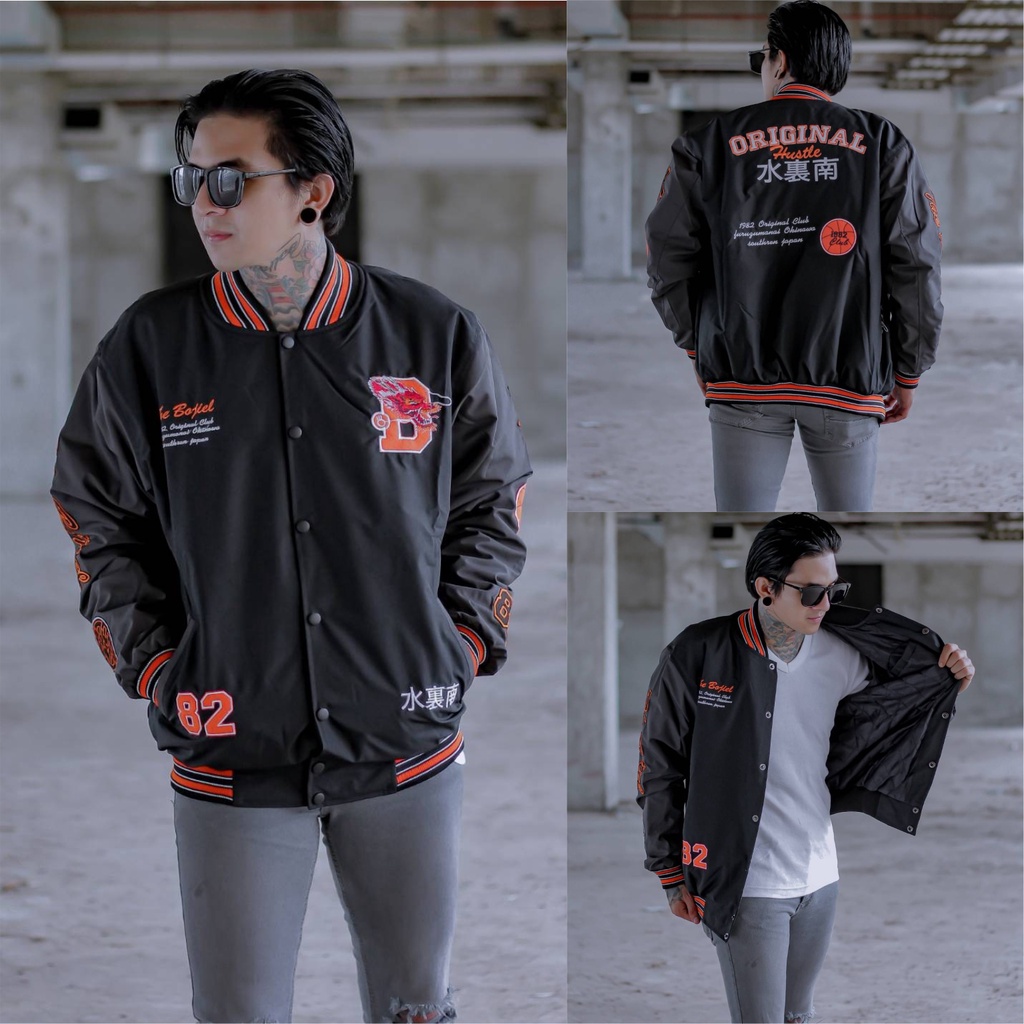 Jaket Bomber - Jaket Varsity Pria - Jaket Parasut cowok premium