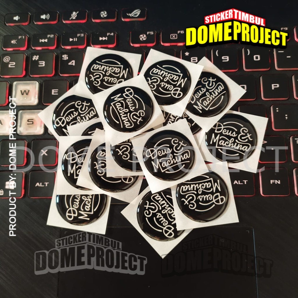 STIKER MOTOR EMBLEM 3D LOGO DEUS KALIPER REM AKSESORIS YAMAHA HONDA SUZUZI KAWASAKI AESTHETIC KEREN