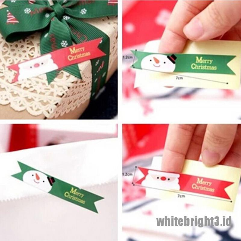 &lt; White3 &gt; 36 Pcs Stiker Label Motif Santa Claus Natal Untuk Dekorasi Scrapbook / Kartu DIY
