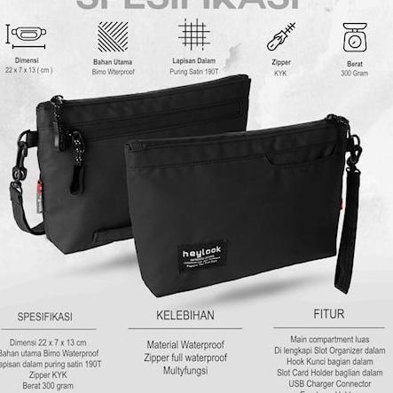 Serbu Murah Tas Clutch Cluth Bag Pouch Tangan Handbag Pria Cowok ROYCE Branded Keren Kekinian Waterproof Anti Air