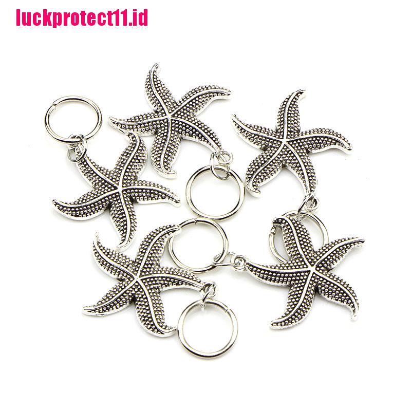 (LUCK) 50pcs / Set Klip Rambut Gimbal DIY Bentuk Bintang Laut