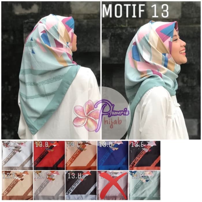 Hijab Segi Empat Silk Motif Umama Mewah Berkualitas Premium