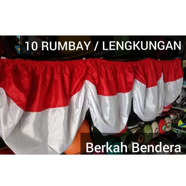 Umbul Umbul Bendera Merah Putih Bekron Background Hias Karet Remple bagus