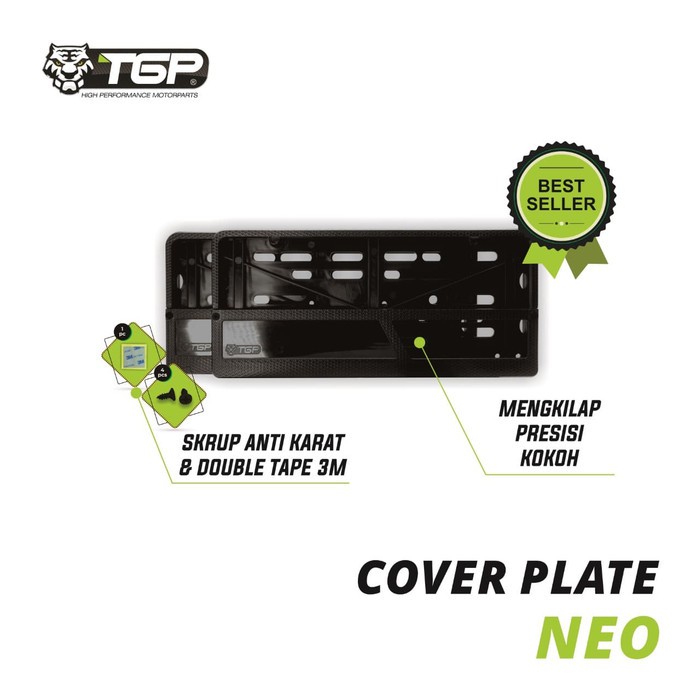 Cover Plat Nomor Motor NEO TGP Aksesoris Variasi Honda Beat Vario Nmax Aerox Scoopy Vixion Dudukan