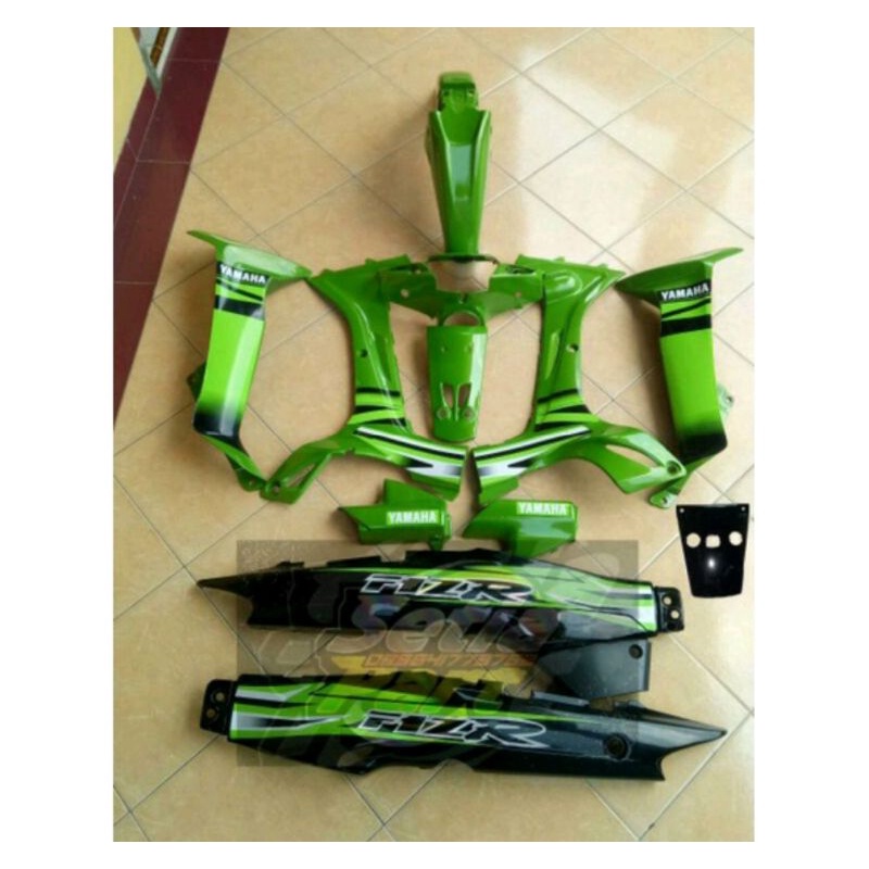 TERMURAH  fullset bodi full set body halus motor Yamaha fiz r fizr custom warna hitam hijau