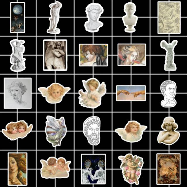 

Aesthetic Sticker (classical angel) || waterproof || 25pcs || printjunkiez