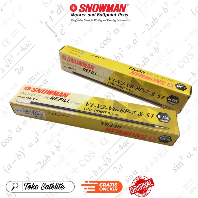 

Isi Pulpen Snowman Refill V1 V2 V6 BP-7 S1