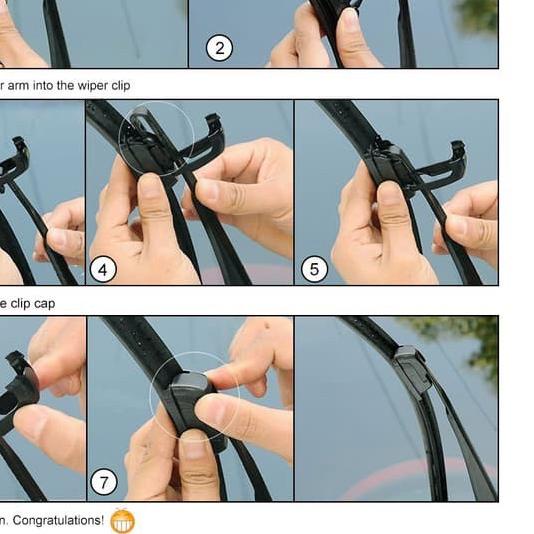 ✷ WIPER BRIO LAMA SATYA FRAMELESS 22-16 / WIPER FRAMELESS BRIO 2011-2017 ➦