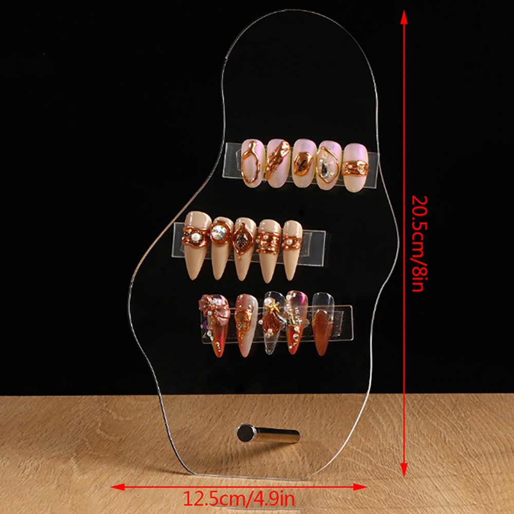 Papan Display Kuku Bahan Akrilik Tidak Teratur Untuk Alat Peraga Foto Salon