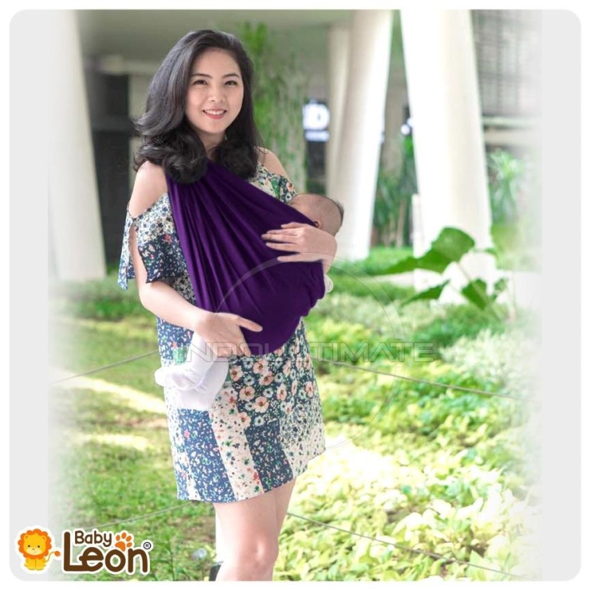 BABY LEON Gendongan Bayi Kaos BY44-PURPLE / Gendongan kaos Geos gendongan bayi baby murah