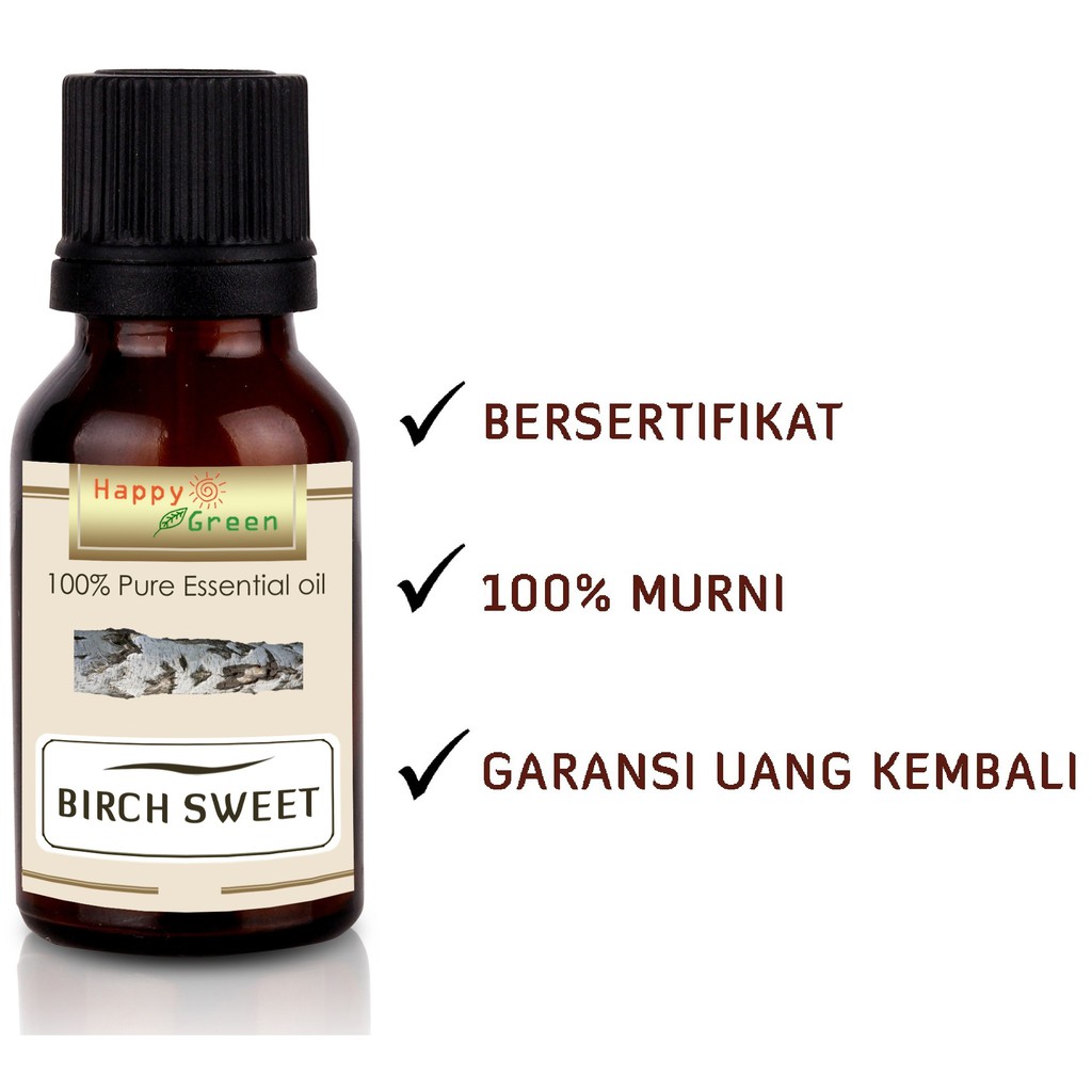 Happy Green Birch Sweet Essential Oil - Minyak Atsiri Birch Manis 100%