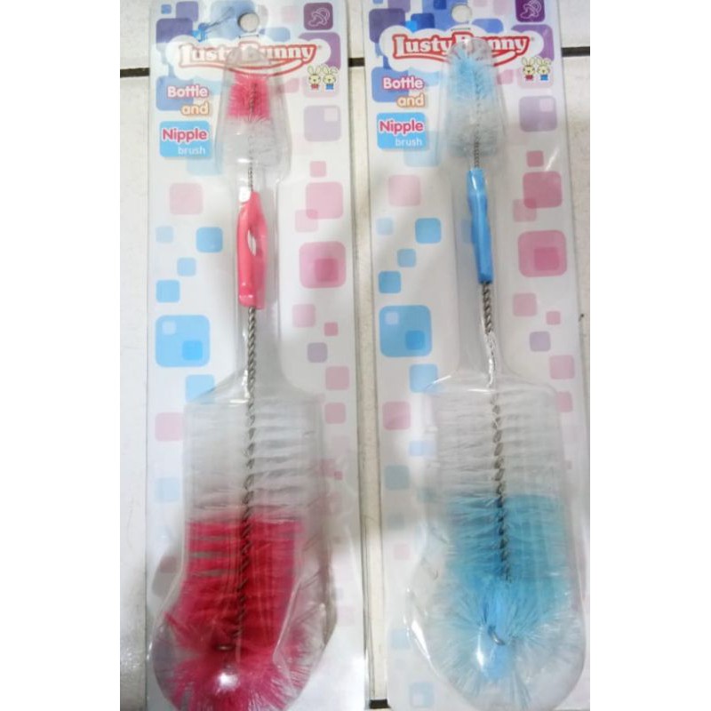 Lusty Bunny Bottle &amp; Nipple Brush 2 in 1 Sikat Botol Bayi