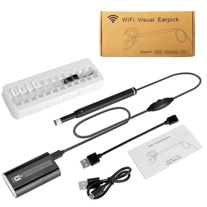 Kamera Endoscope Telinga THT Visual Earpick WiFi 5.5m 720P 2M- F170