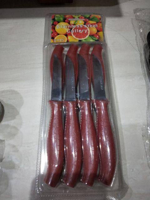 Pisau Dapur Kecil/stainless Steel Cutlery Isi 12pcs