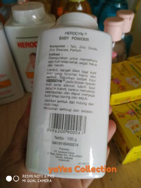 Herocyn bedak bayi tabur serbuk baby powder 100gr 200 g herocin perawatan tubuh kulit biang keringat