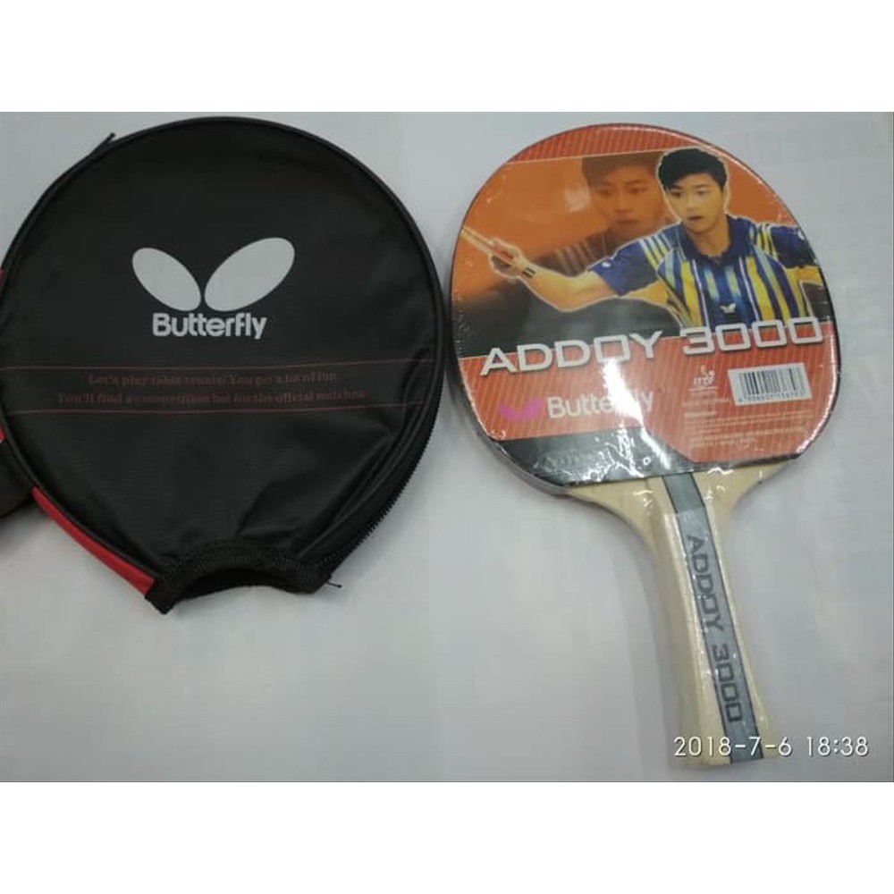 Promo BAT BET RAKET TENIS MEJA BUTTERFLY SERI ADDOY 3000 BONUS TAS GROSIR terbaik