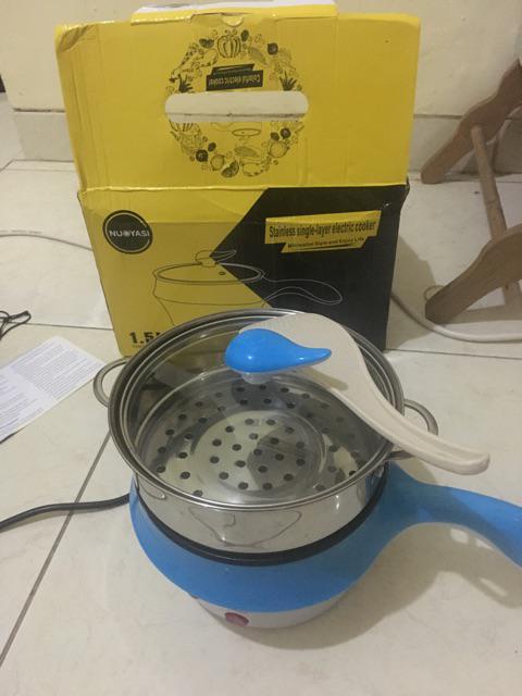 Pe8 Multifunctional Electric Fry Pan Panci Listrik Lapisan Keramik  M4c5