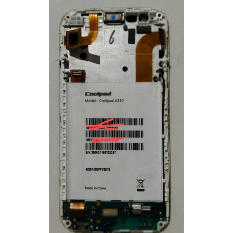 LCD COOLPAD A110 DAN FRAME ORIGINAL COPOTAN