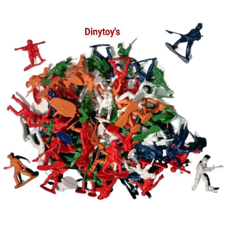 TERMURAH mainan Patung tentara isi 100 pcs mainan anak jadul patung patungan tentara