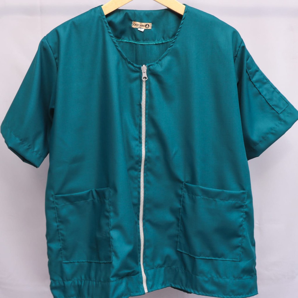 BAJU OKA / SCRUB ZIPPER (Hijau Tosca)