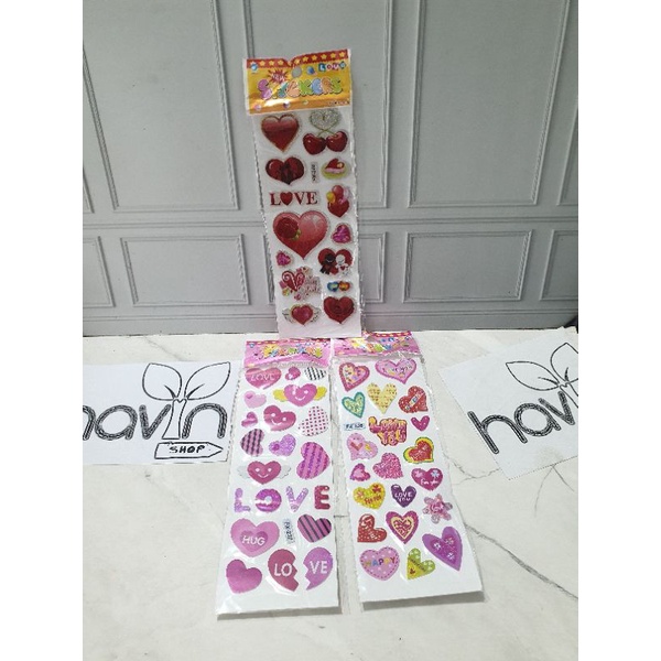 sticker gambar/sticker anak/Stiker Hologram-LOVE