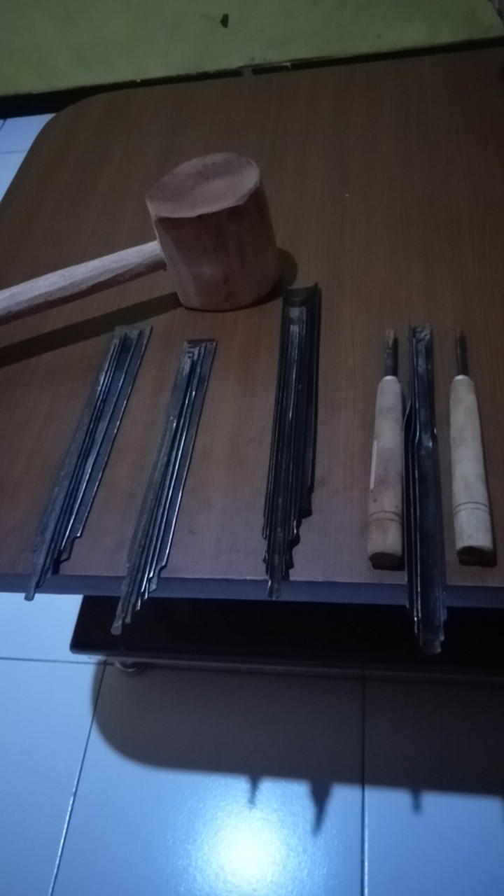 Alat Pahat Tatah Ukir Serba 5 Murmer Lengkap Dengan Palu Ganden