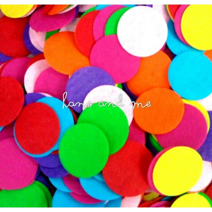 

Original Flanel Lingkaran 4cm Warna Warni New