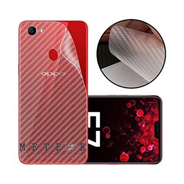 OPPO F7 SKIN CARBON / BACKSCREEN PROTECTOR / ANTI GORES