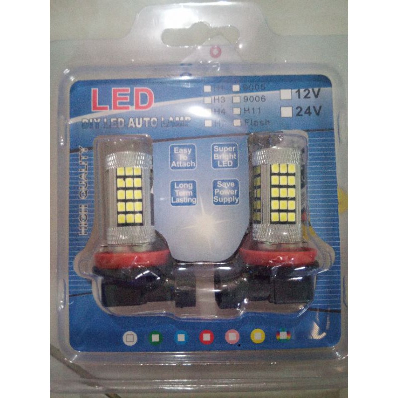 Bohlam LED fog lamp H8 H11 H16 2 Pcs lampu bumper Avanza Xenia Ayla cayla sigra dll Putih dan 3 warna