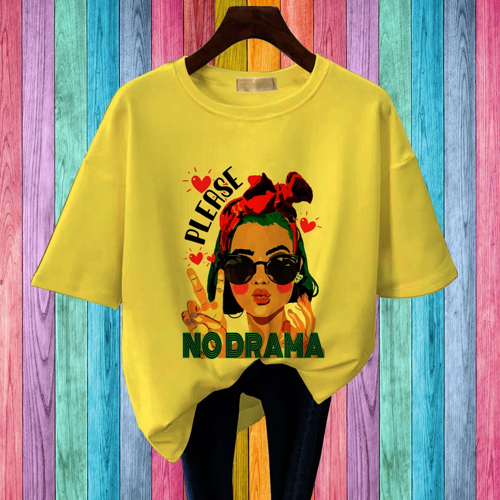 CALVIERO SHOP - BAJU KAOS WANITA DEWASA PRINT CASUAL NO DRAMA