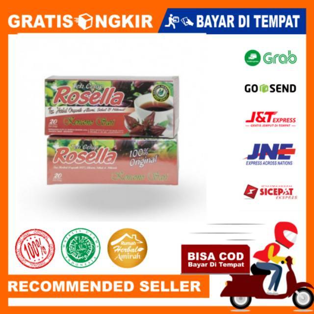 

Teh Celup Bunga Rosella Rosela Herbal Kencono Sari Asli Original