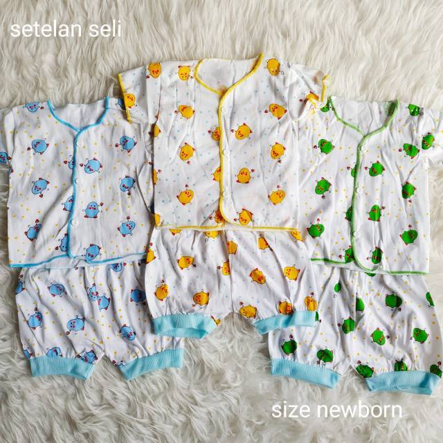 Baju setelan  celana  pendek Piyama pendek bayi  Seli 