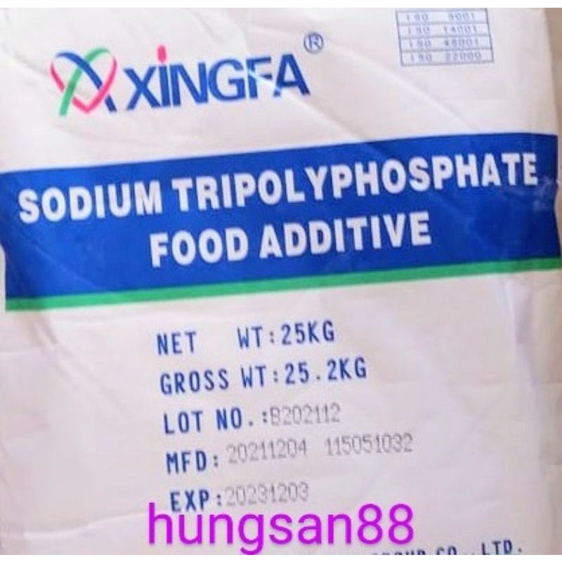 

STPP Food Grade Xingfa 25kg. Pengenyal kerupuk, pengenyal bakso dan aneka jenis makanan lain.