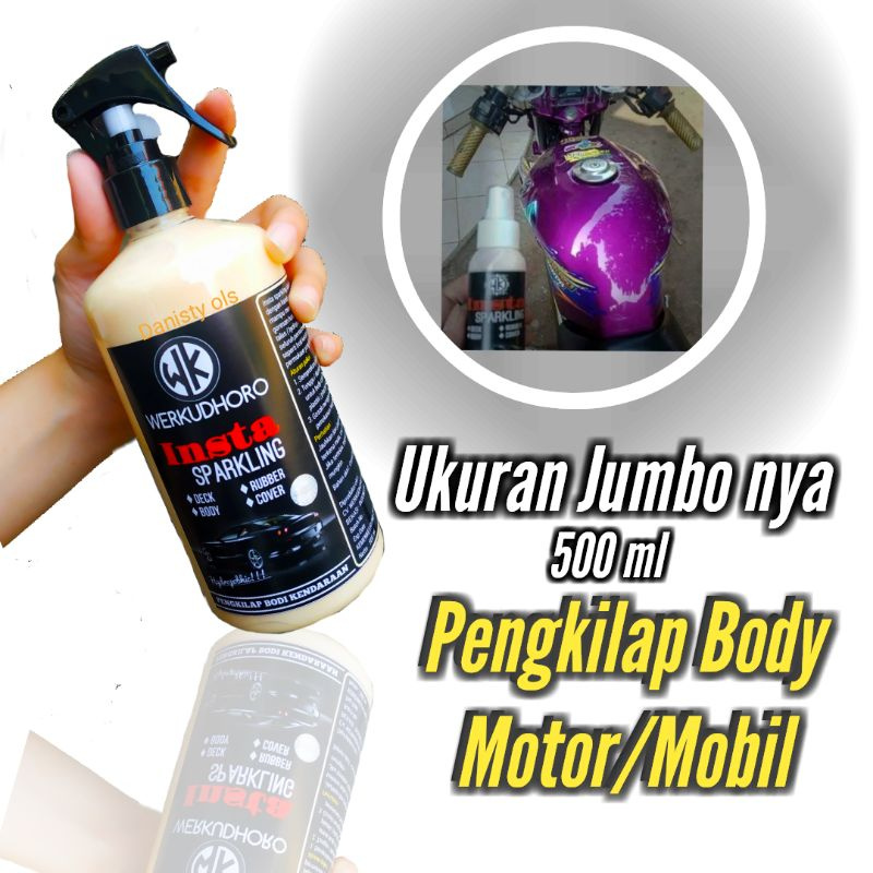 Pengkilap body motor/mobil 500 ml bonus kain micro pengkilap body motor dofp body kusam