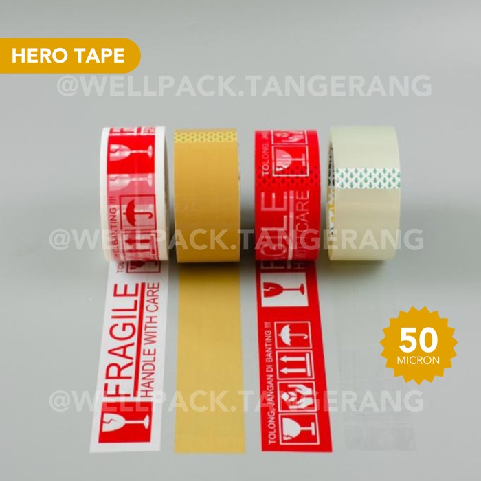

Hemat (Slop Isi 6 Rol) Lakban Bening / Tan / Coklat ( 45Mm X 100Yard ) 2Inch Berkualitas