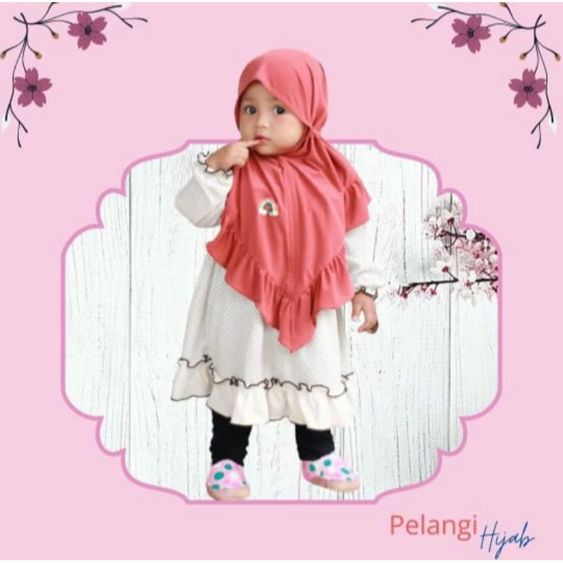 HIJAB INSTANT ANAK PELANGI KIDS BY AZZAHRA KIDS HIJAB TALI INSTAN SUPER NYAMAN JERSEY STELLA PREMIUM