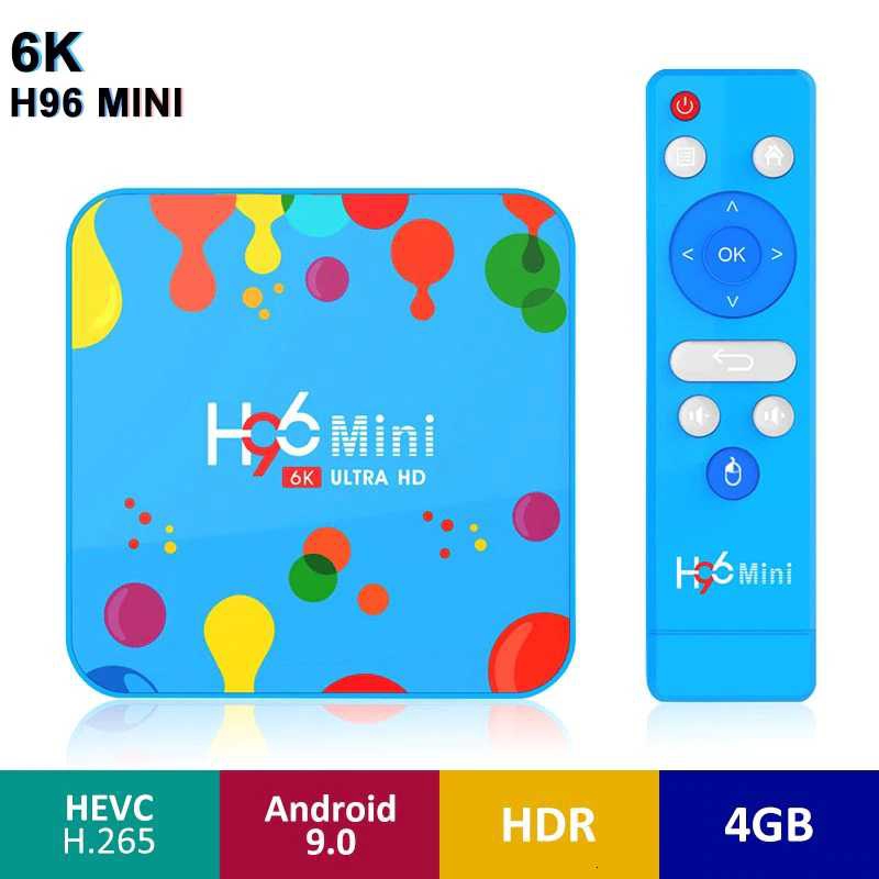 TV BOX Smart H96 Mini Smart TV Box Android 9.0 4GB RAM 128GB ROM Allwinner H6 5G WIFI 4K 6K