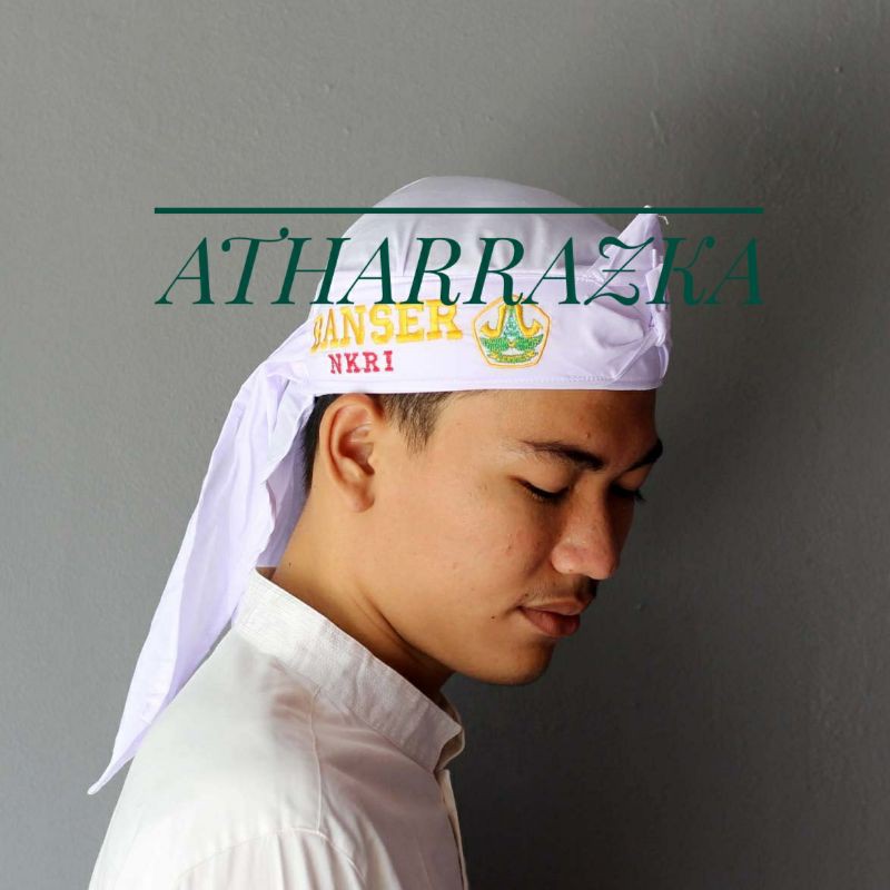Blangkon Iket Banser NU Warna Putih Full Bordir