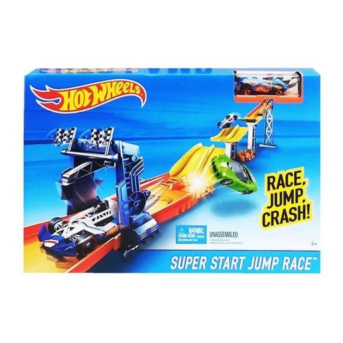 MAINAN MAINAN ANAK HOTWHEELS SUPER START JUMP RACE TRACK PLAY SET HOT WHEELS MURAH
