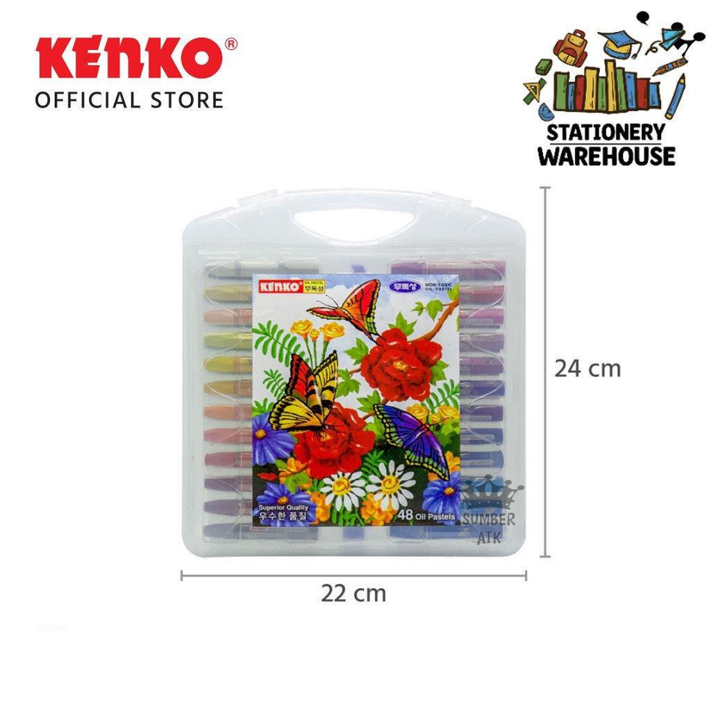 

CRAYON OIL PASTEL KENKO 24 COLOR / 24 WARNA PASTEL MINYAK PP CASE