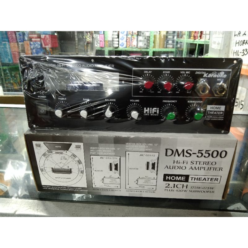 KIT POWER HOME THEATHER 2.1 MP3 DIGITAL ECHO REPEATER DMS-5500 DMS 5500 DMS5500 APEX